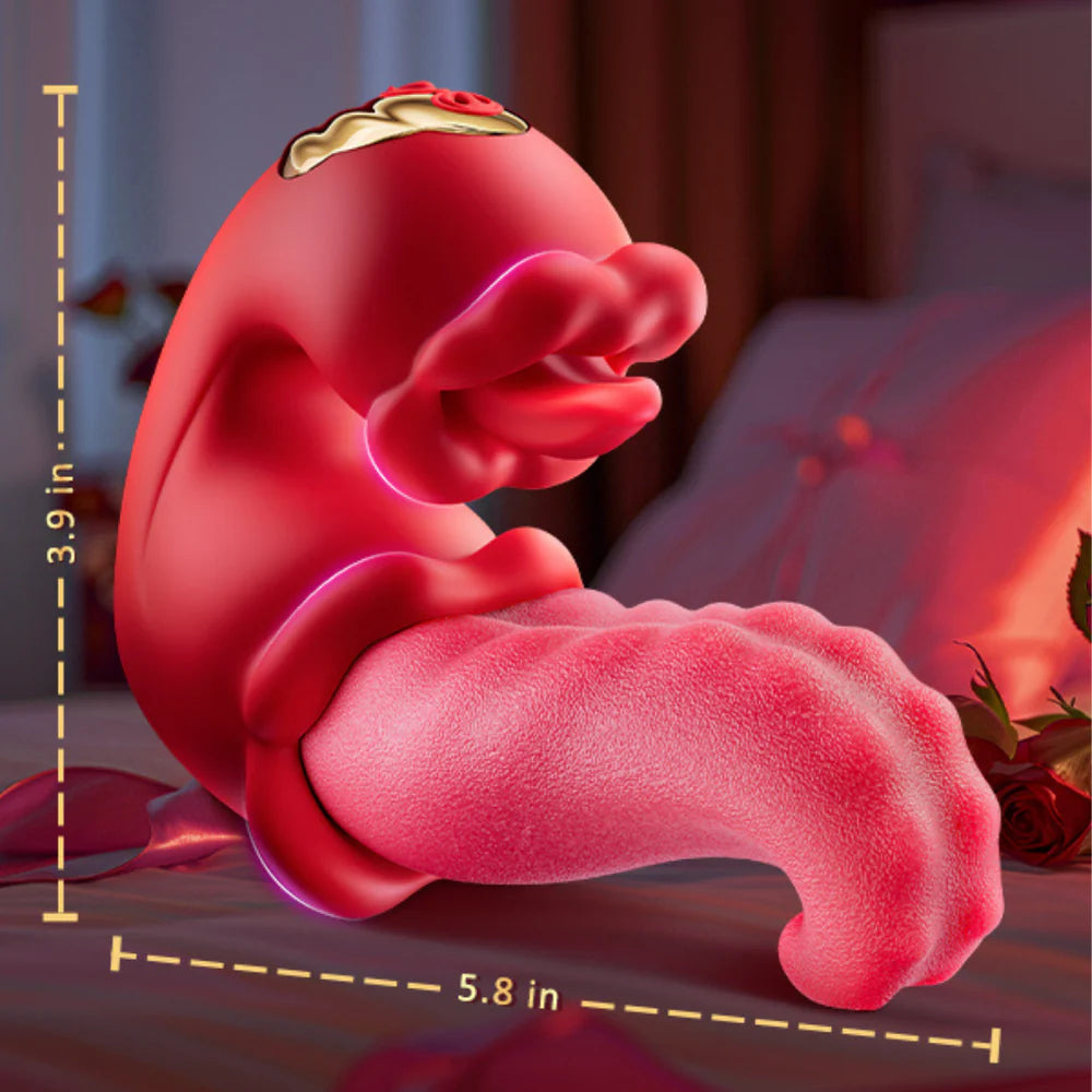 Double Trouble Tongue Vibrator Premium Silicone