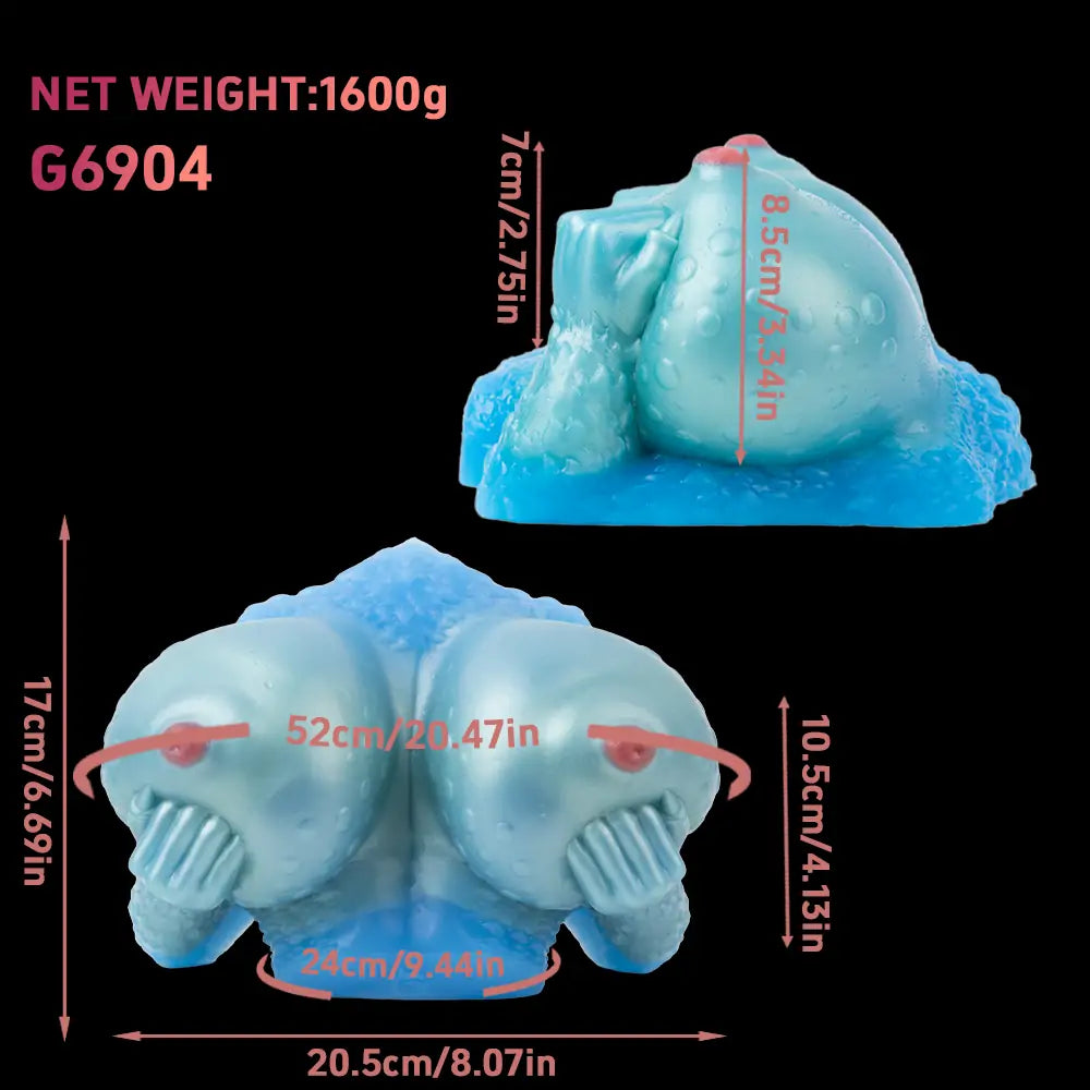 Fantasy Blue Leopard Breast Masturbator