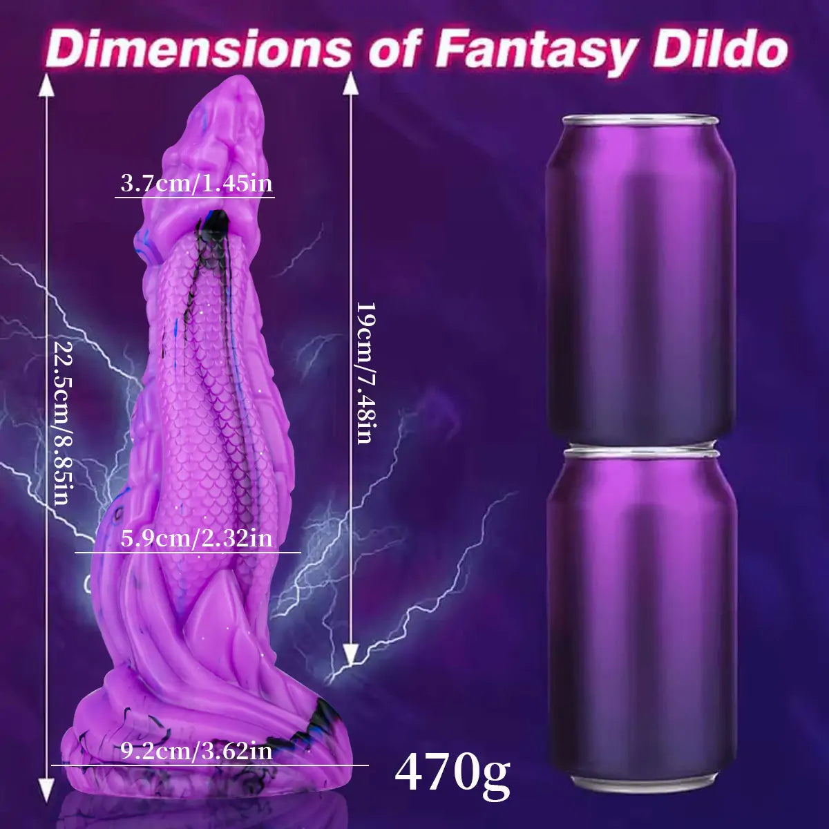 Fantasy Dragon Scale Dildo 8.8 Inchs