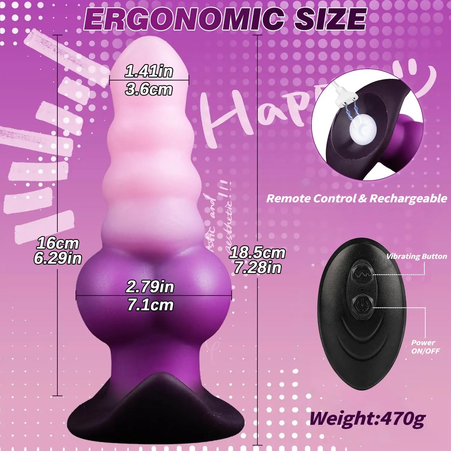 Fantasy Knot Vibrating Butt Plug