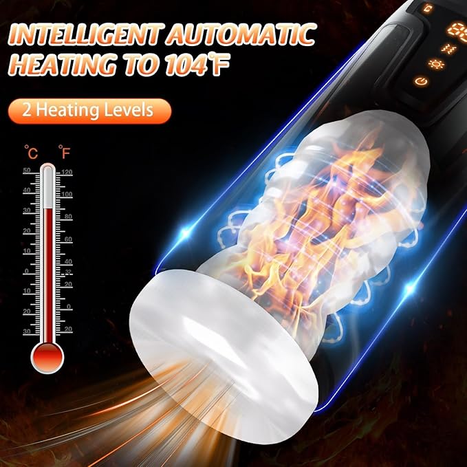 Fleshy Thrust Intelligent Heating Male Automatic Masturbator