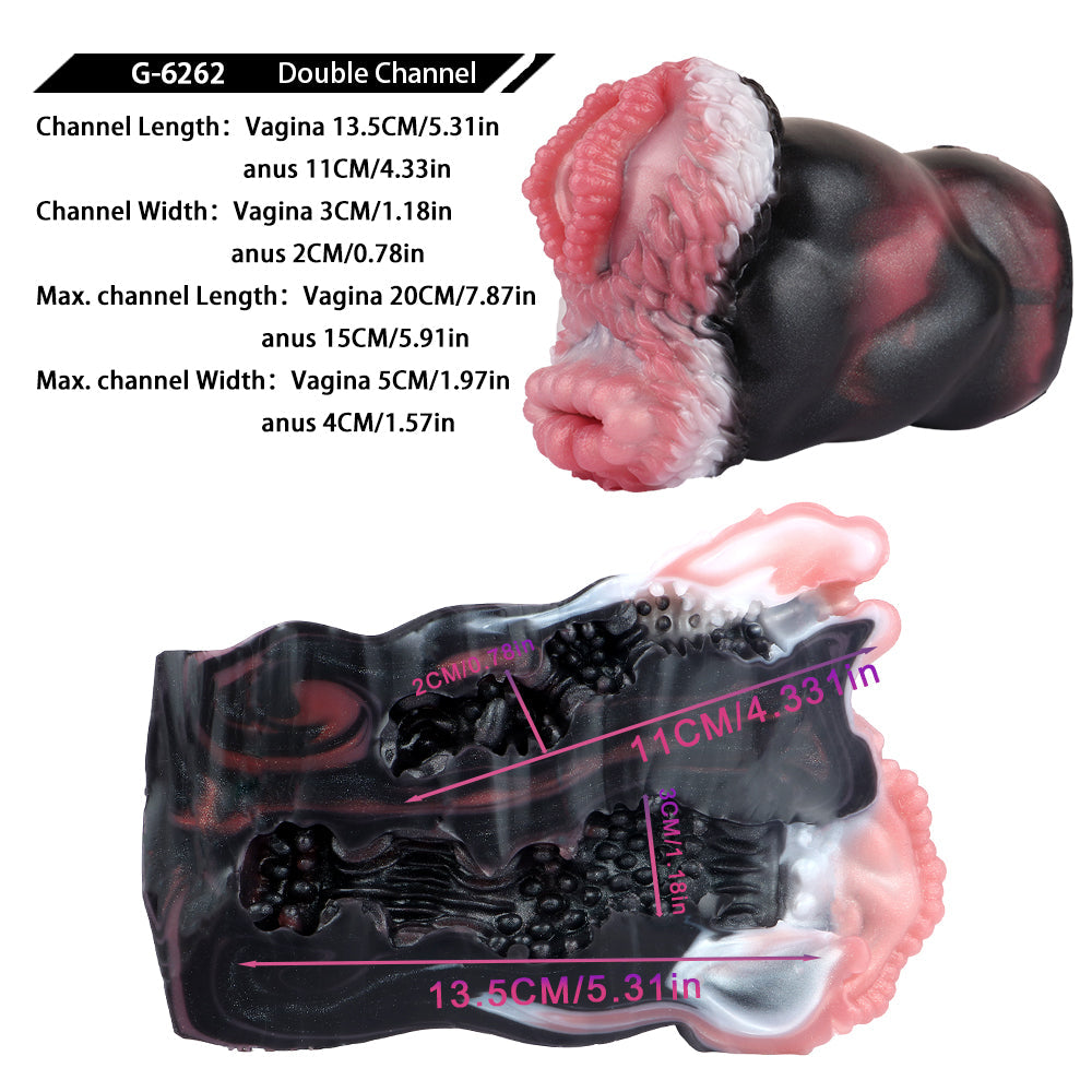 Kangaroo Animal Pussies Sex Doll - Dual Channel Fantasy Pocket Pussy Handy Male Masturbator