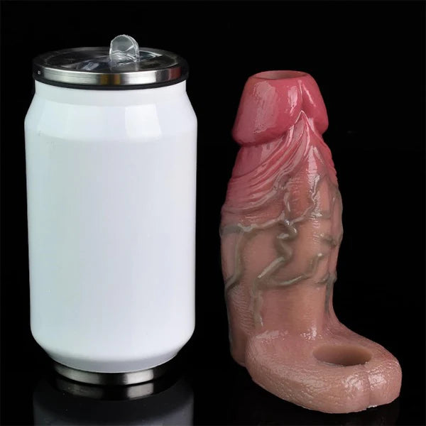 Girthy Penis Sleeve Realistic Design Enlarger
