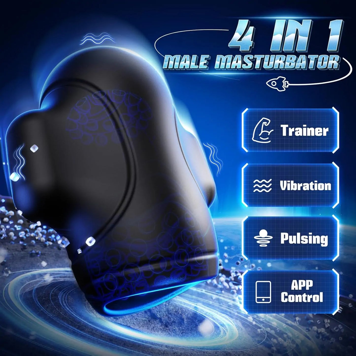 Glans Stripper 4-in-1 Penis Vibrator