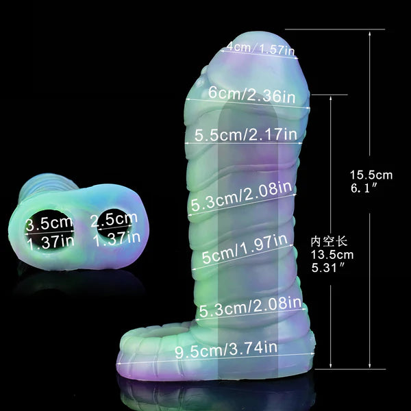Glow in the Dark Penis Sleeve Beast Design