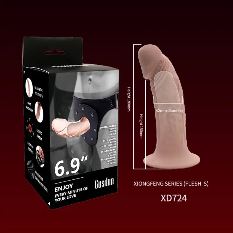 Gusdun Realistic Hollow Strap-On Dildo