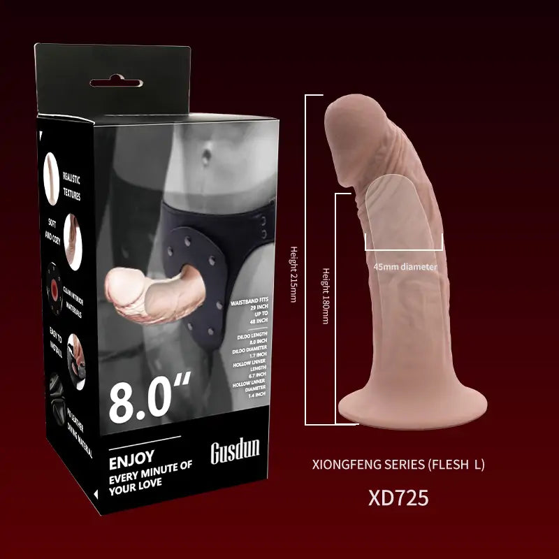 Gusdun Realistic Hollow Strap-On Dildo