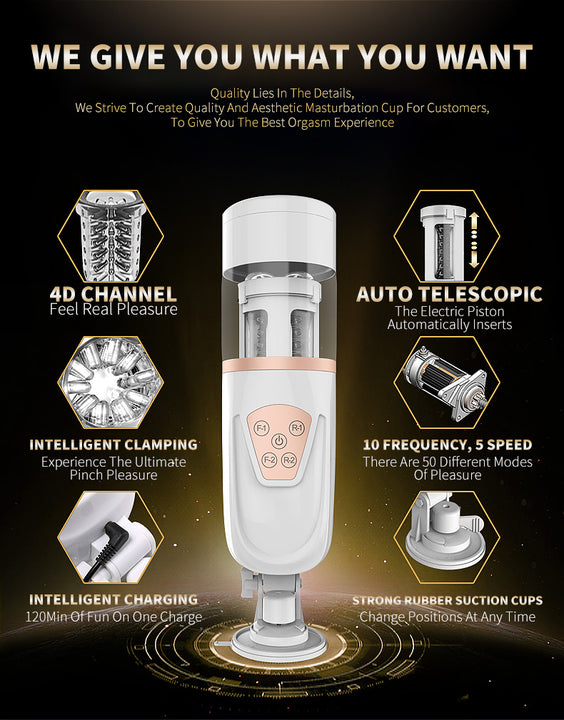 Wholesale Men's TPE Automatic Male Masturbator Vibrator Cup Sex Toys with Waterproof White Bag UPS DHL EMS Fedex TNT Shipping