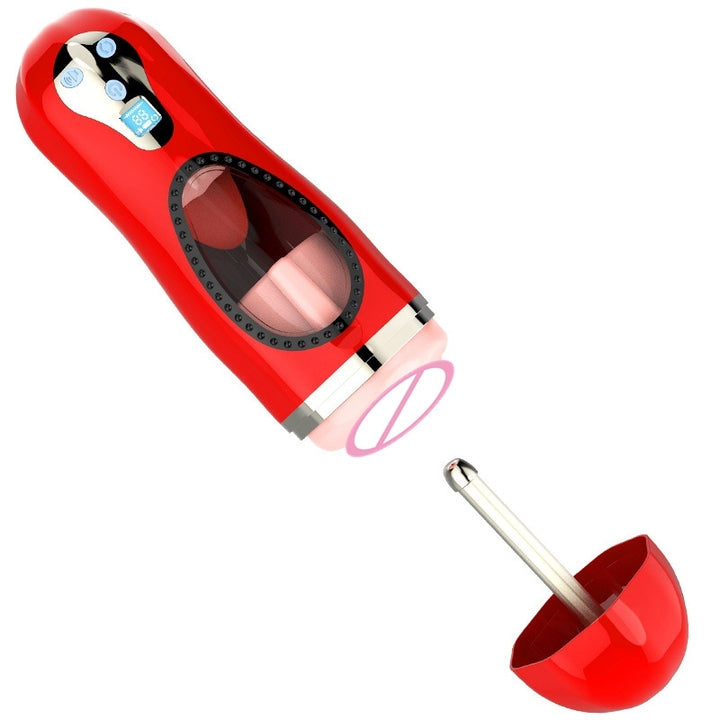 Vaginal Tongue Licking Masturbation Cup Realistic Pussy Heating Deep Throat Irritation Male Masturbation Sex Toys for Men