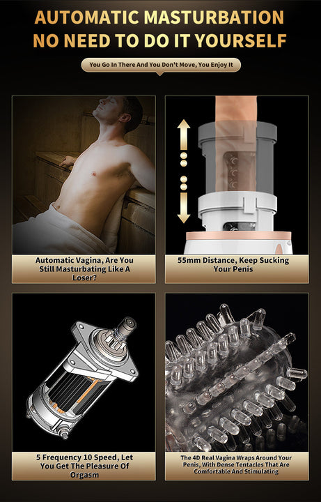 Wholesale Men's TPE Automatic Male Masturbator Vibrator Cup Sex Toys with Waterproof White Bag UPS DHL EMS Fedex TNT Shipping