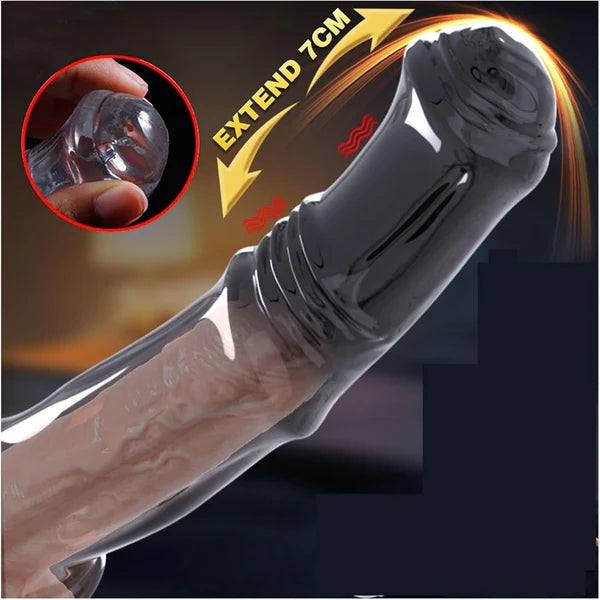 Horse Penis Extender Black With Penis Ring