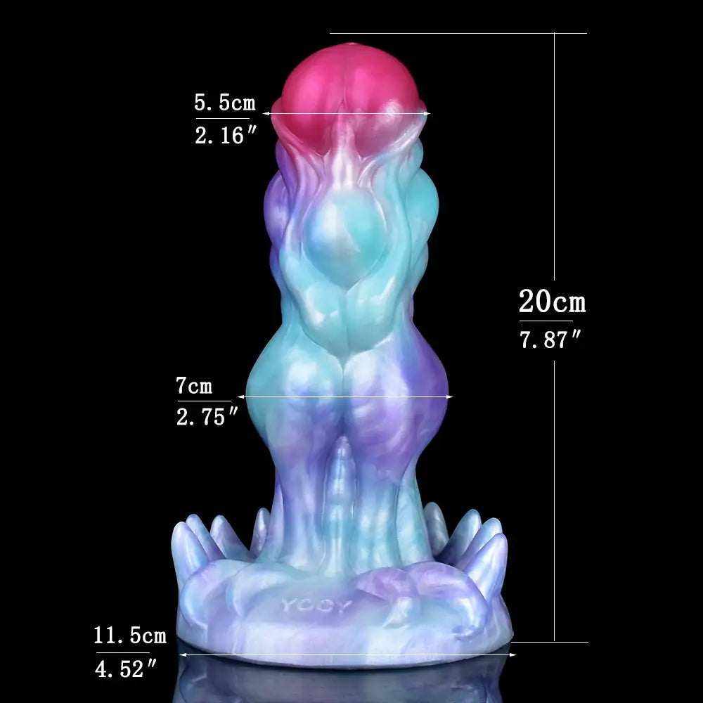 Ice Dragon Fantasy Knot Anal Dildo 7 Inches