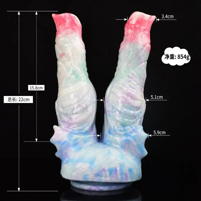 Ice Dragon Twin-Head Fantasy Dildo 7.8 Inches