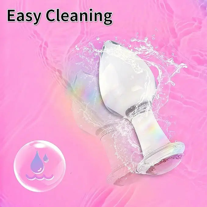 Jeweled Crystal Glass Anal Plug