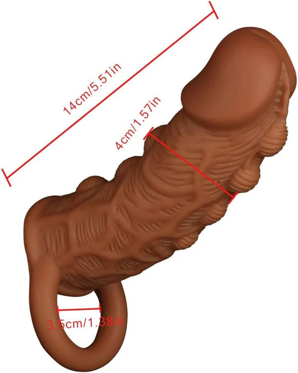Knotted Cock Sleeve Realistic Design Premium Silicone