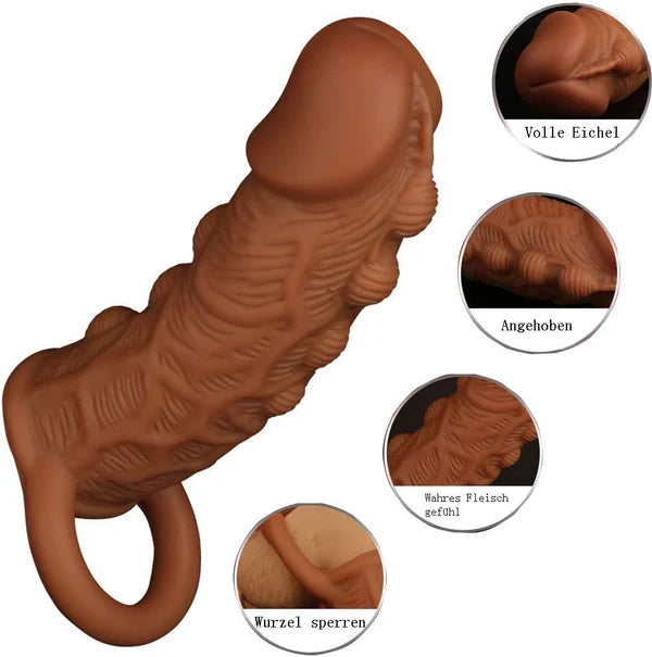 Knotted Cock Sleeve Realistic Design Premium Silicone
