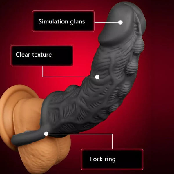Knotted Cock Sleeve Realistic Design Premium Silicone