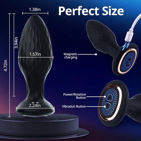 LED Rotating Vibration Anal Plug with Remote