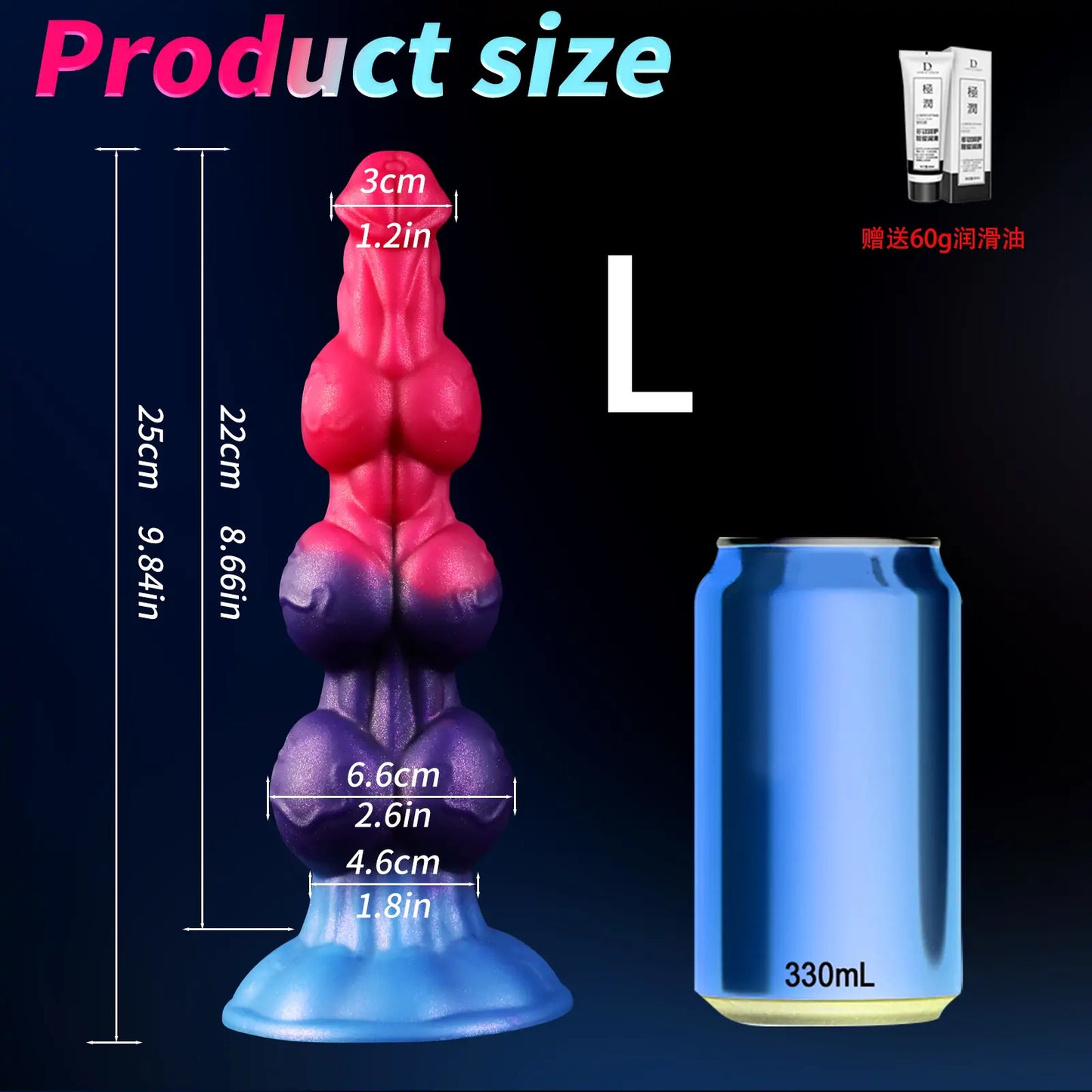 Dog Anal Beads Knot Dildo 7 Inches