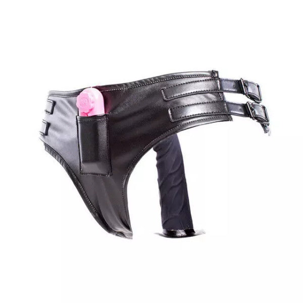 Leather Panties with Vibrating Dildo Plug anesidora Leather Panties with Vibrating Dildo Plug anesidora