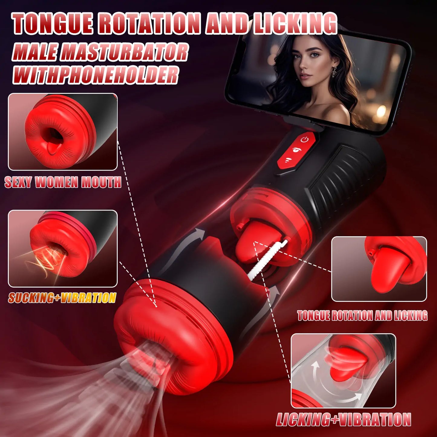 Licking Tongue Automatic Male Masturbator