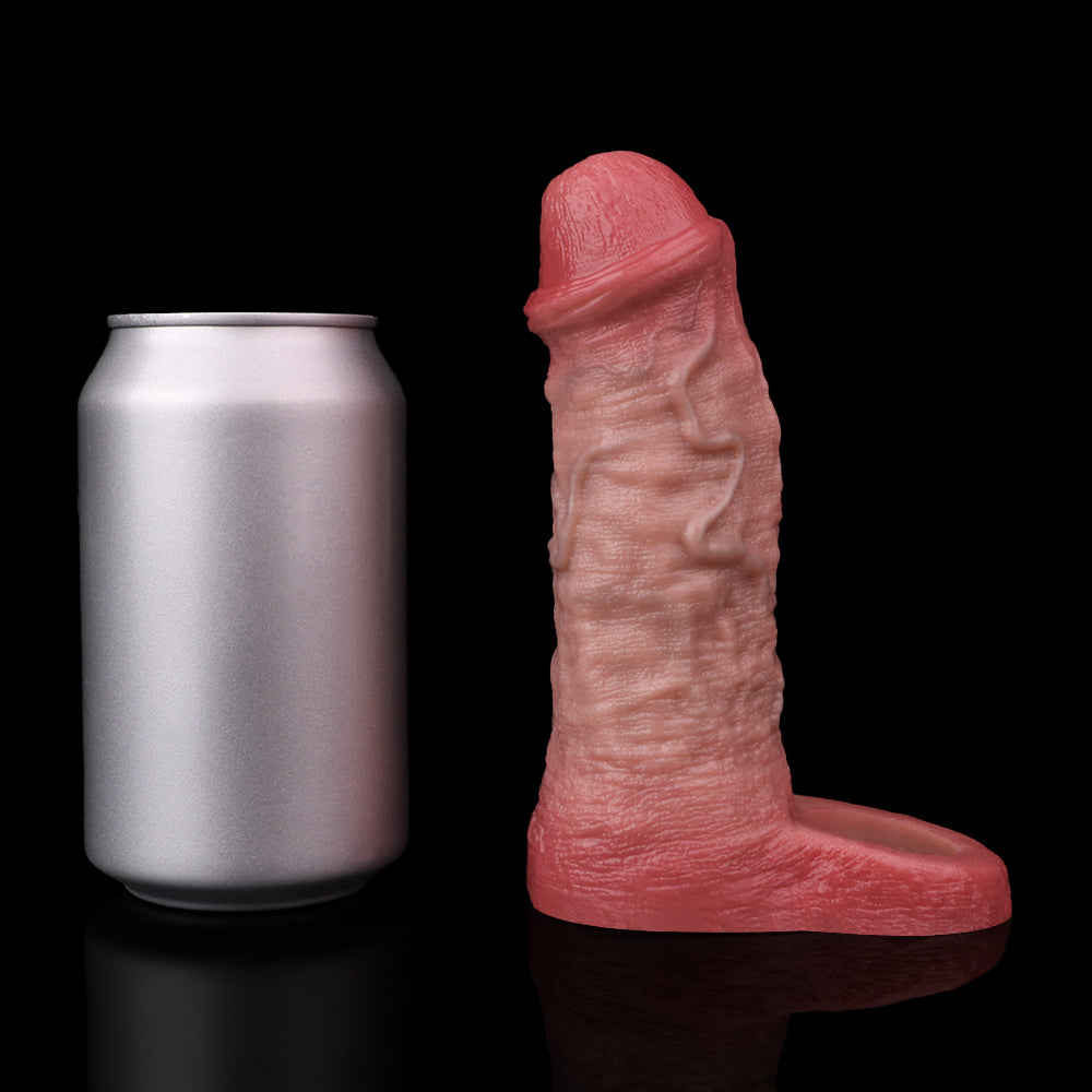 Lifelike Uncut Penis Sleeve 5.8 Inches