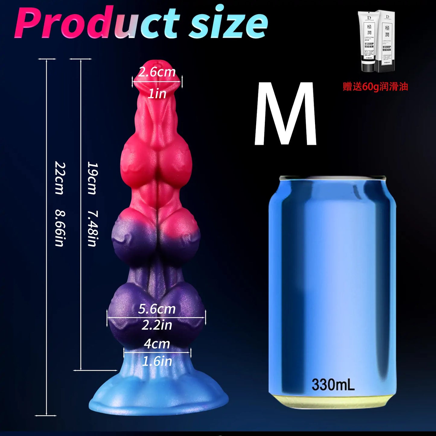 Dog Anal Beads Knot Dildo 7 Inches