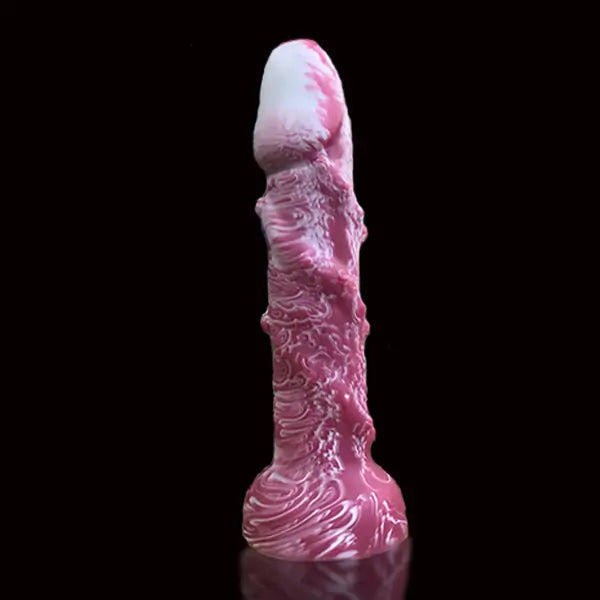 Marbled Realistic Silicone Fantasy Dildo 9 Inches