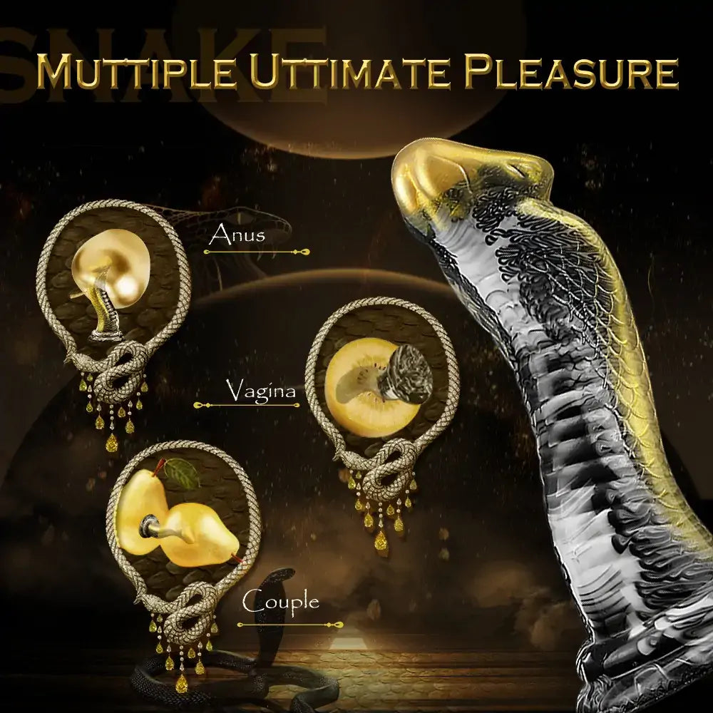 Medusa Serpent Fantasy Dildo 7 Inches