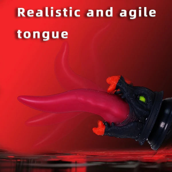 Monster Tongue Dildo Blood-Red 8.7 Inches