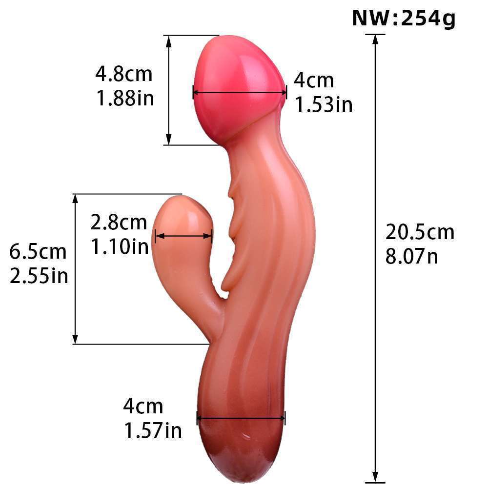 Mushroom Head Dildo Handheld Vibration 8 Inches