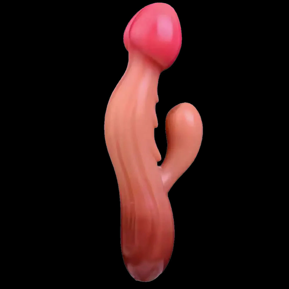 Heated Mushroom Head Vibrating Dildo 8 Inches