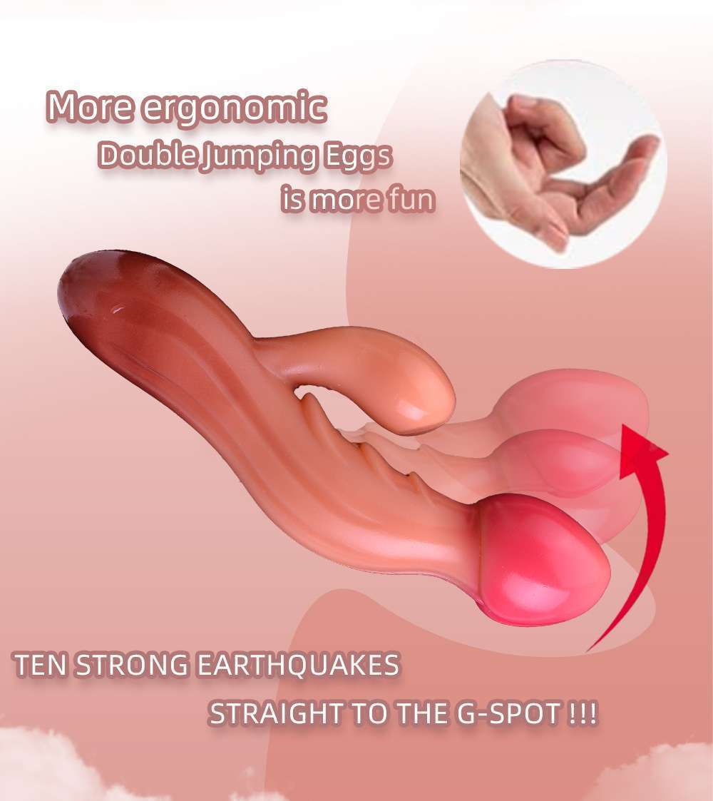 Mushroom Head Dildo Handheld Vibration 8 Inches