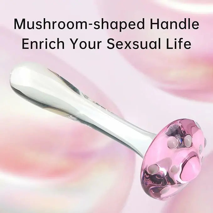 Mushroom Crystal Dildo Pink