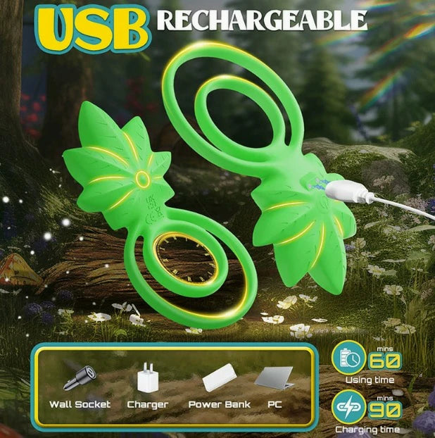 Vibrating Maple Leaf Cock Ring