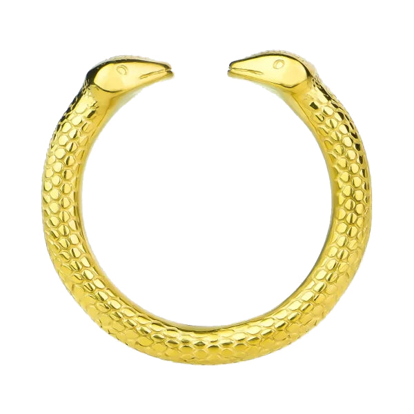 Gold Cock Ring Snake Design Stainless Steel