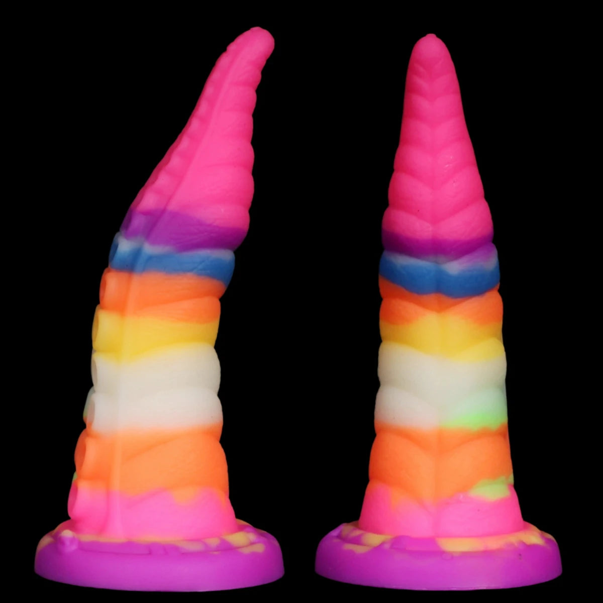Octo Glow Multi Color Glow In The Dark Tentacle Anal Plug & Dildo