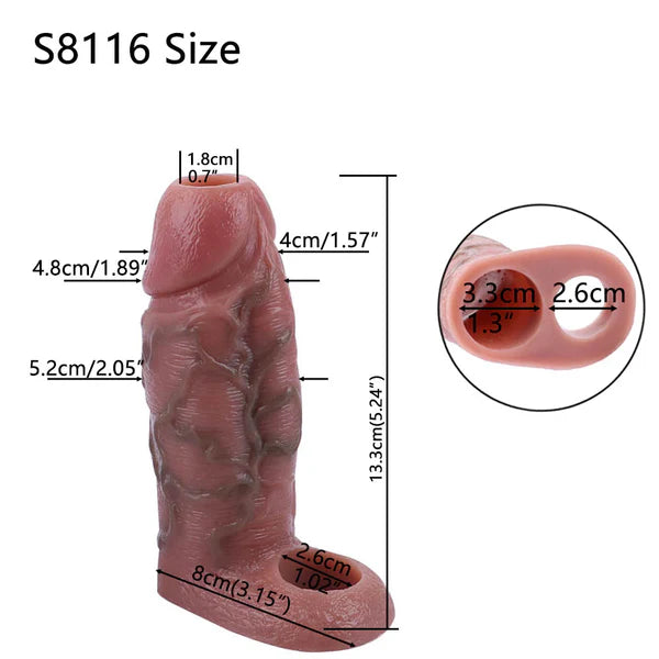 Penis Hollow Sheath Life Like 5 Inches