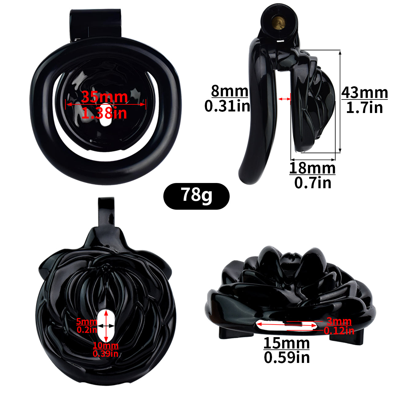 Petal Lock Chastity Cage