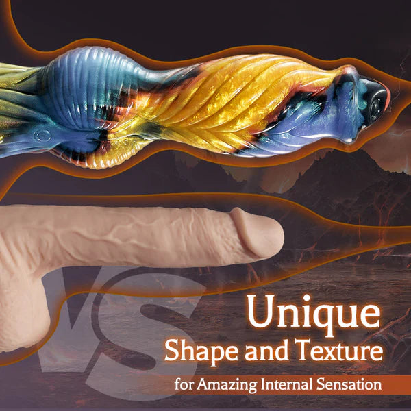 Phoenix - Twisted Unicorn Worship Animal Texture 7 Thrusting Vibrating Big Sucker Monster Dildo 10.23 Inch