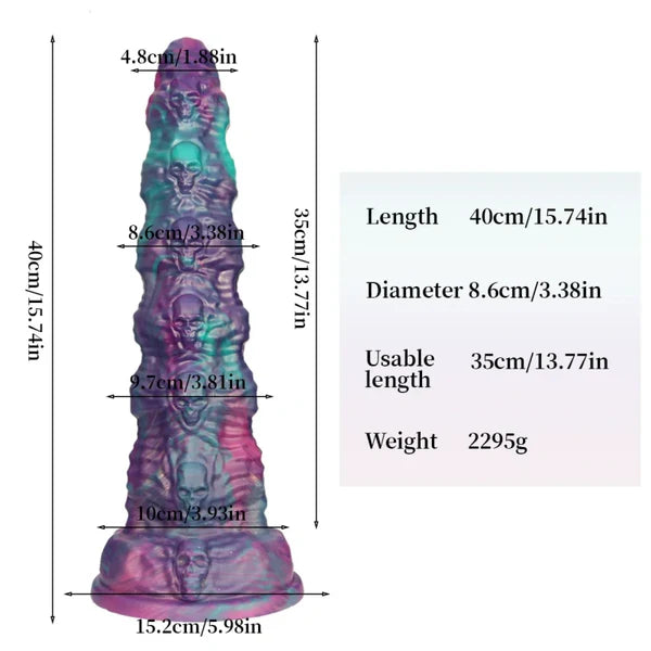 Poison Dragon Spiral Huge Dildo 13 Inches