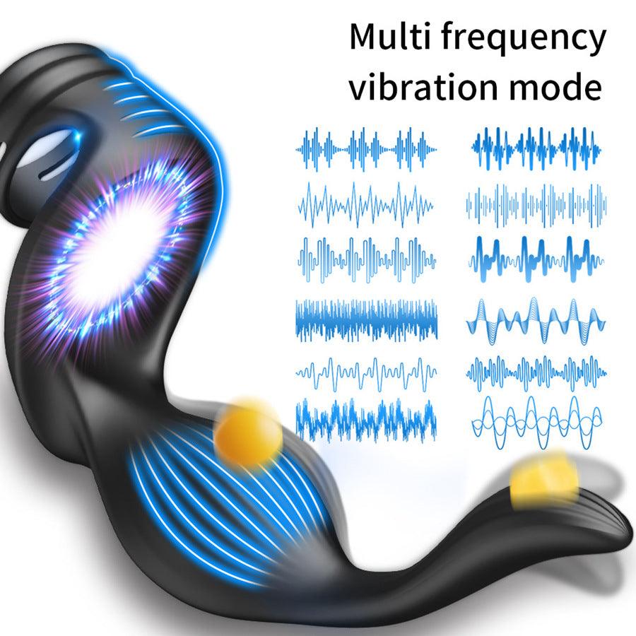 Prostate Vibrator With Cock Ring 12 Frequencies