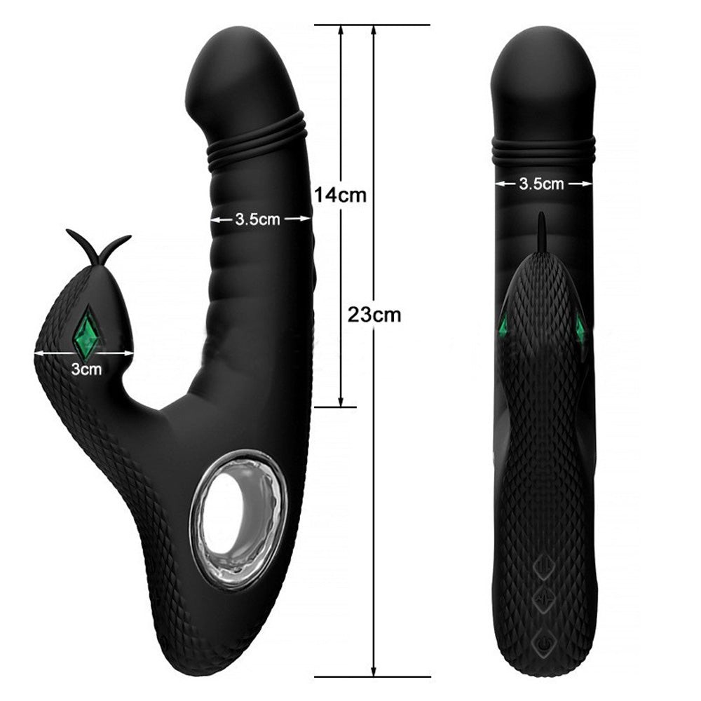 Rabbit G-Spot Vibrator Snake Dildo with 10 Vibrations