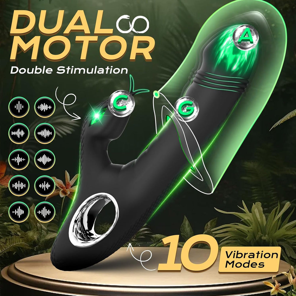 Rabbit G-Spot Vibrator Snake Dildo with 10 Vibrations