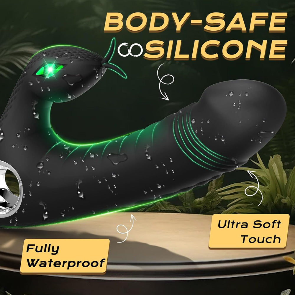 Rabbit G-Spot Vibrator Snake Dildo with 10 Vibrations