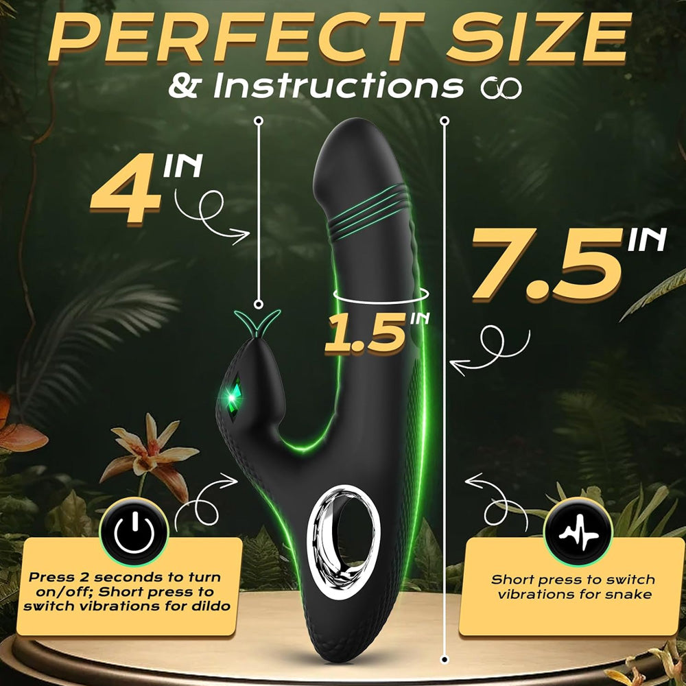 Rabbit G-Spot Vibrator Snake Dildo with 10 Vibrations