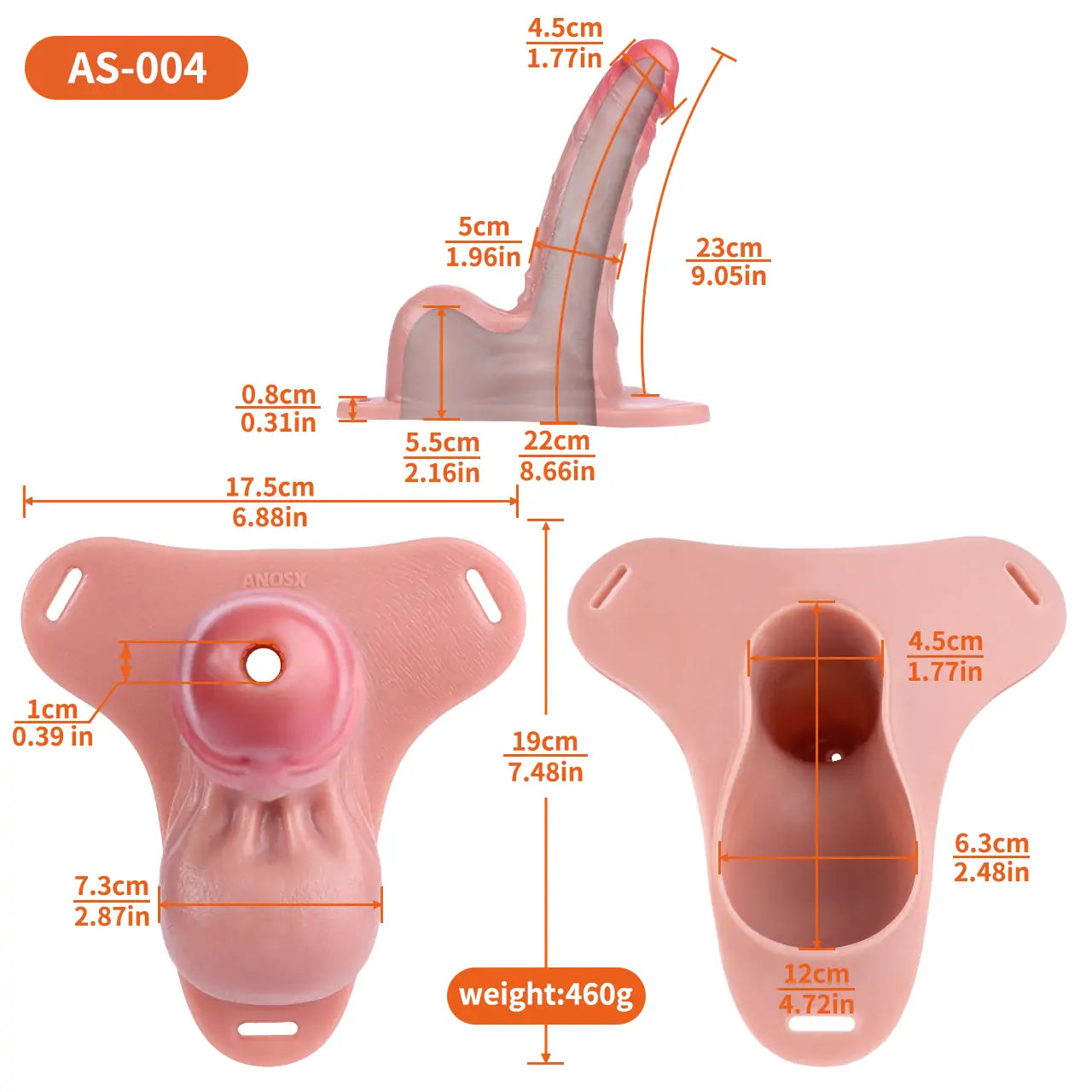 RealFeel Single Testicle Wearable Dildo