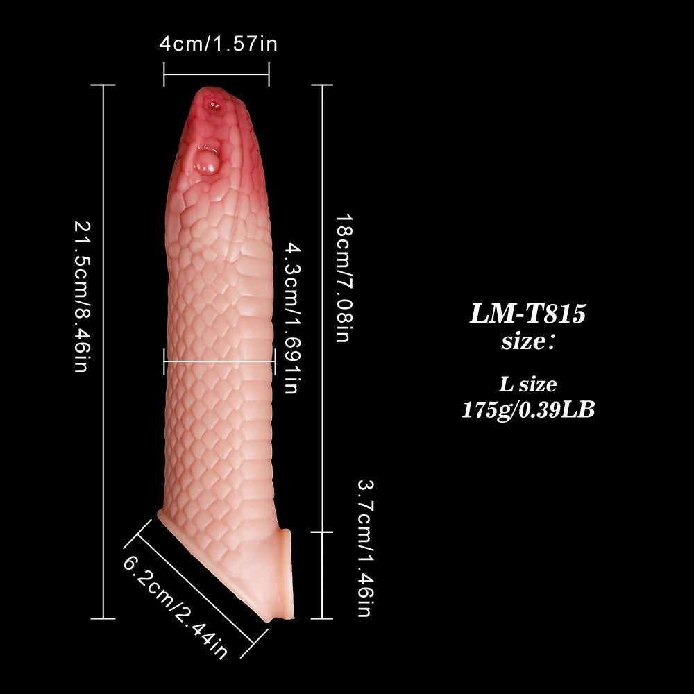 Realistic Snake Texture Penis Sleeve