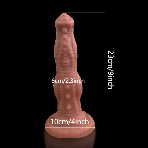 Realistic Textured Silicone Fantasy Dildo 9 Inches