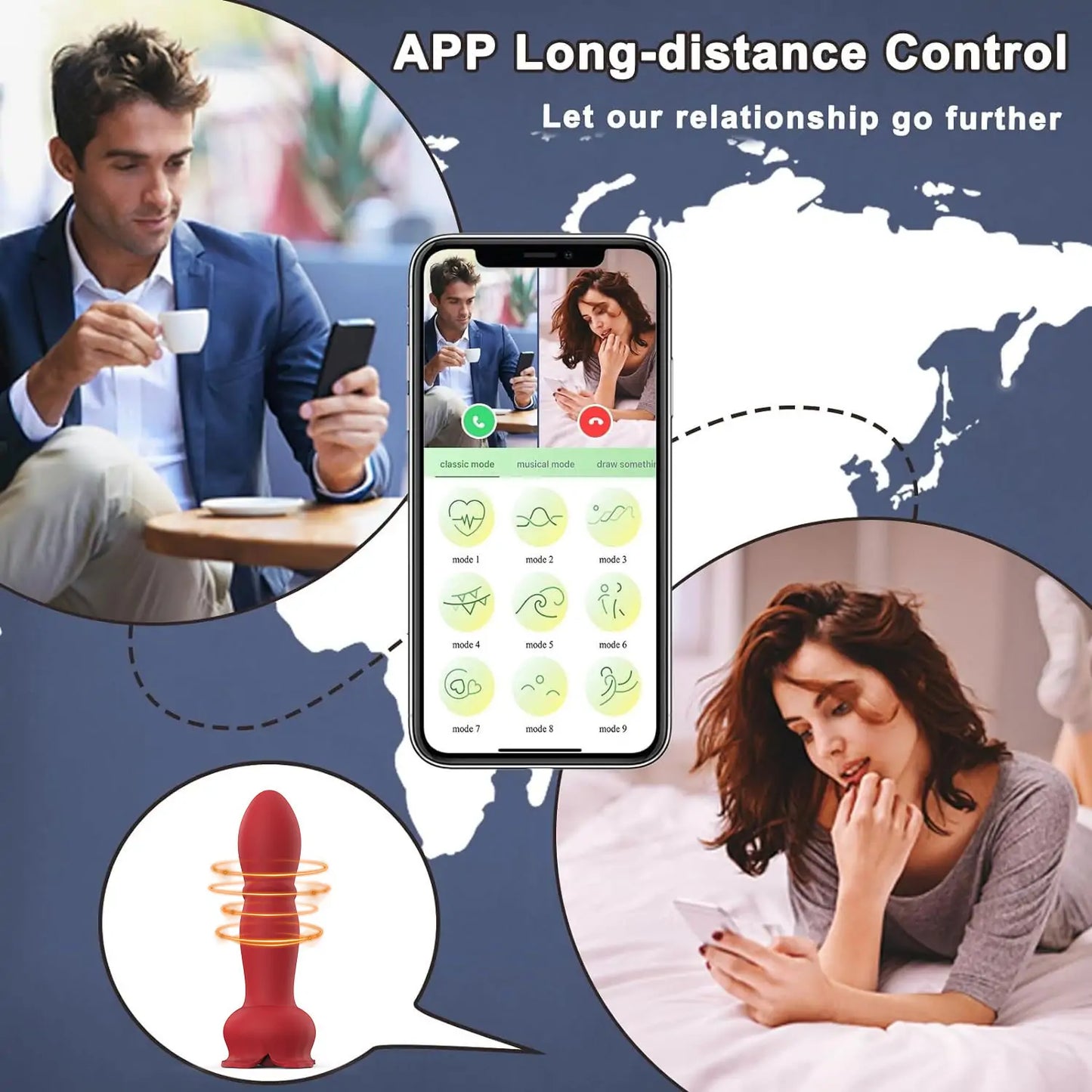 Rose Thrusting Wearable Vibrator Plug